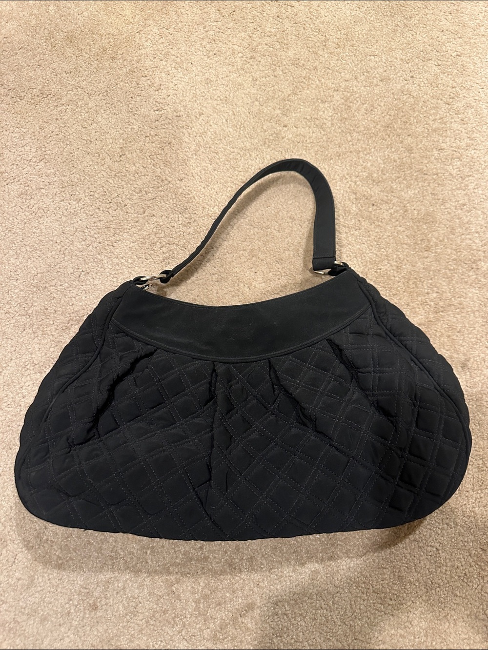 Classic Vera Bradley Quilted Black Shoulder Bag